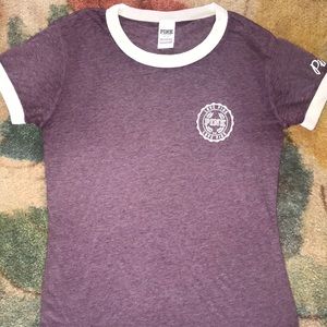 Purple PINK Ringer tee